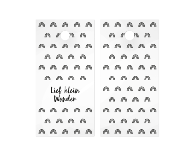 Cadeaulabel Lief klein wonder black/white