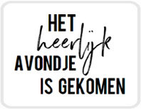 Lotsoflo Sticker Het heerlijk avondje is gekomen