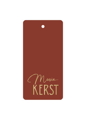 Cadeaulabel Mooie kerst warm rood