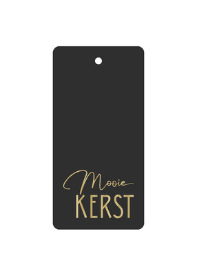 Cadeaulabel Mooie kerst zwart