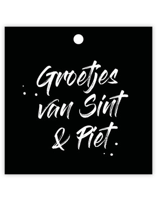 Cadeaulabel Groetjes van Sint & Piet