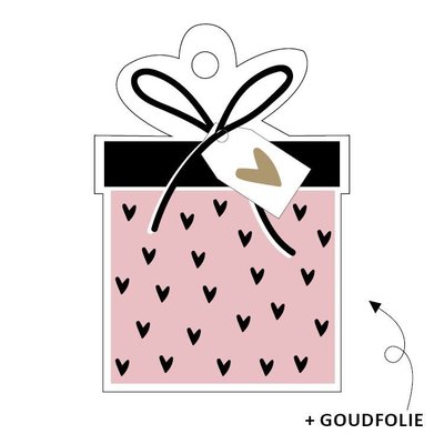 Cadeaulabel Kadootje roze