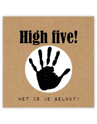 Cadeaulabel High five! Het is gelukt!