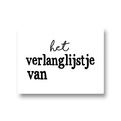 Lotsoflo Sticker Het verlanglijstje van