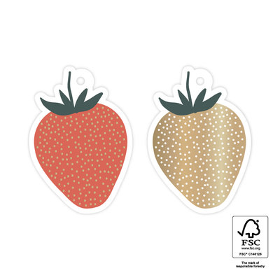 Cadeaulabel Strawberry gold