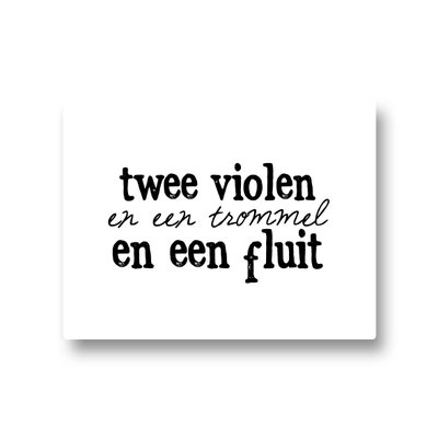 Lotsoflo Sticker Twee violen en een trommel en een fluit