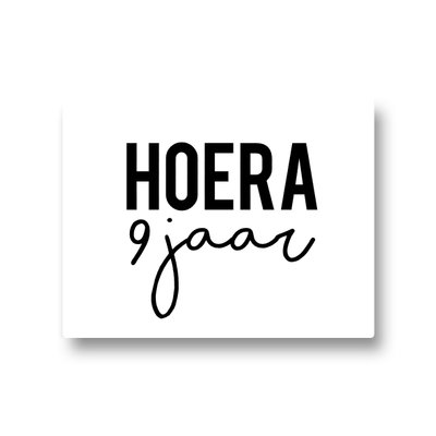 Lotsoflo Sticker Hoera 9 jaar