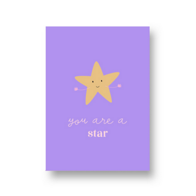 Ansichtkaart You are a star