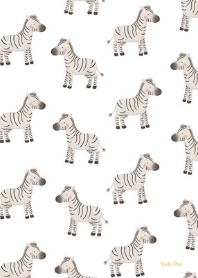 Ansichtkaart Zebra's