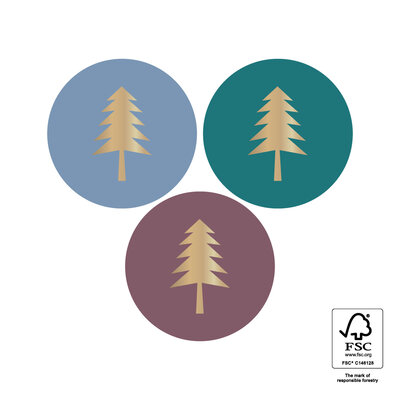 Stickers Multi - Modern Tree Gold '23