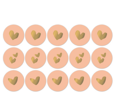 Sticker Solo hearts fall '24 peach