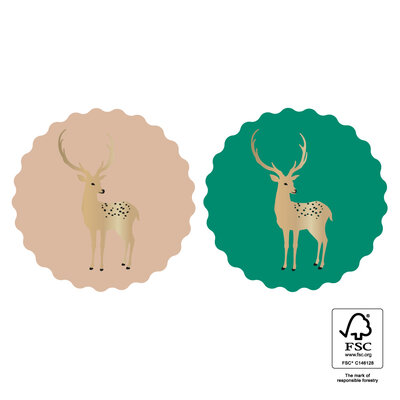 Stickers Duo - Reindeer Gold