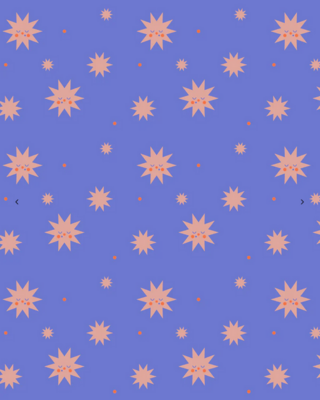 Cadeaupapier Christmas stars · cornflower + litchi + bloodorange