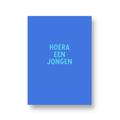 Ansichtkaart Hoera een jongen