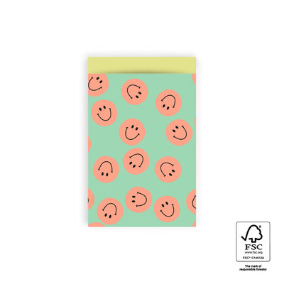 Cadeauzakjes Smile Mint - Yellow 12 x 19