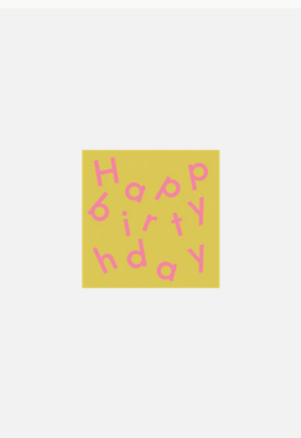 Stickers Happy birthday · mustard + grapefruit